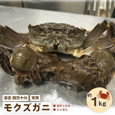 濃厚な旨み!清流四万十川・天然モクズガニ 約1kg(大小混合) R7