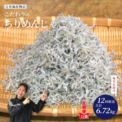 【12回定期便】土佐黒潮こだわりちりめんじゃこ560g 25