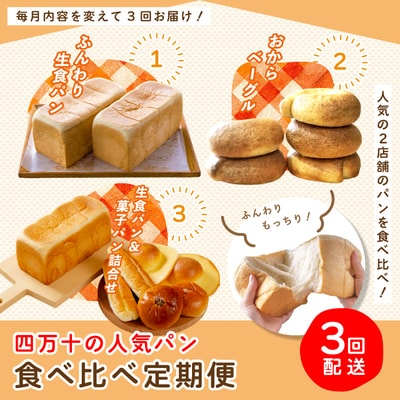 【3回定期便】ふんわり・もっちり美味しい!四万十の人気パン食べ比べ定期便 26