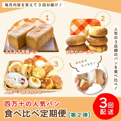 【3回定期便】ふんわり・もっちり美味しい!四万十の人気パン食べ比べ定期便[第2弾] 26