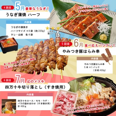 【年末限定 8回定期便】四万十人気グルメお楽しみ しまんとふるさと定期便10万Aコース 25-614