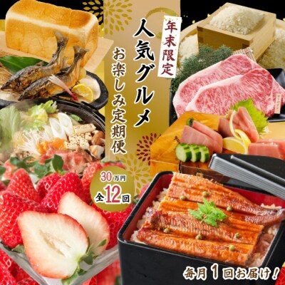 【年末限定/12回定期便】四万十のグルメお楽しみ しまんとふるさと定期便30万円コース 24-618