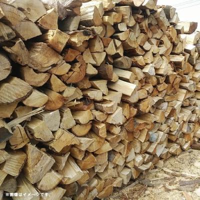 【数量限定】四万十のストーブ薪ミックス・1年乾燥薪(主にカシの木)約20kg ※ヒノキの焚き付け薪入