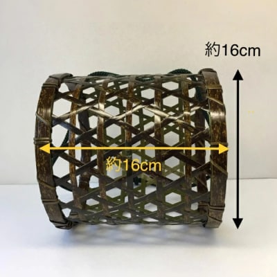 【ハンドメイド】竹細工 トイレットペーパー入れ大(横)26