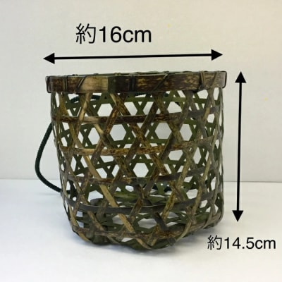 【ハンドメイド】竹細工 トイレットペーパー入れ大(縦)26