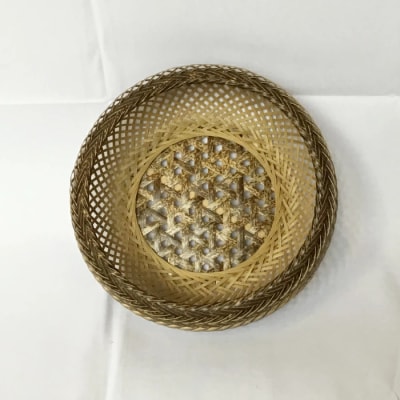 【ハンドメイド】竹細工 鉄鉢盛篭(虎竹)