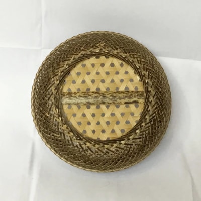 【ハンドメイド】竹細工 鉄鉢盛篭(虎竹)