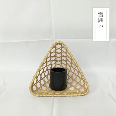 【ハンドメイド】竹細工 一輪挿しセット