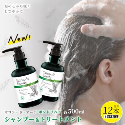 【6回定期便】サロン・ド・オーデ ボンドリペア シャンプー&トリートメント(各500ml)2点セット