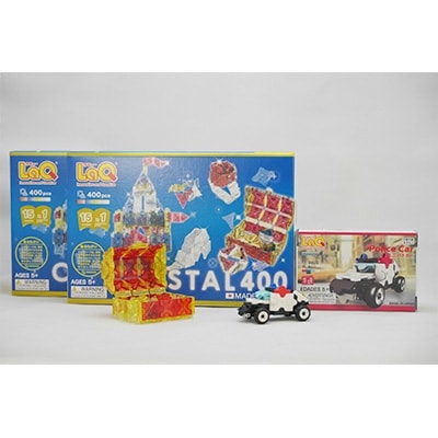 LaQ クリスタル400×2+ハマクロンコンストラクターミニパトカー