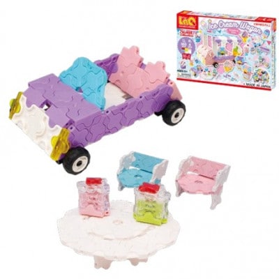 LaQ SCアイスクリームワゴン+プリンセスジュエリー+カフェテリア