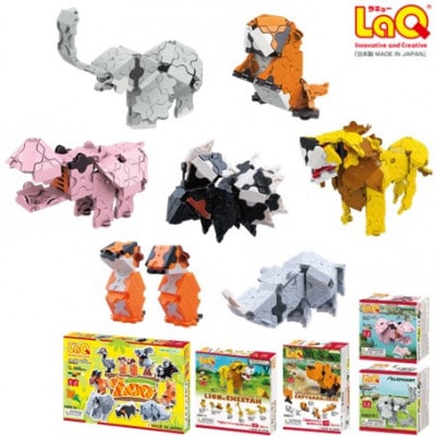 LaQアニマルワールド動物園のなかまたち+ライオン&チーター+カピバラ&アザラシ+ミニゾウ+ミニカバ