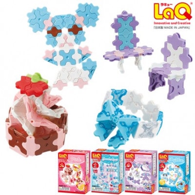 LaQ SC ミニ ピンク+ミニ スカイブルー + ミニ ラベンダー + ミニ ジュエルアクア