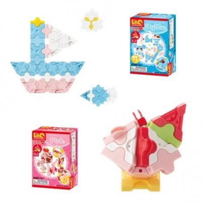LaQ SC ミニ ピンク+ミニ スカイブルー + ミニ ラベンダー + ミニ ジュエルアクア