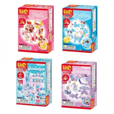 LaQ SC ミニ ピンク+ミニ スカイブルー + ミニ ラベンダー + ミニ ジュエルアクア