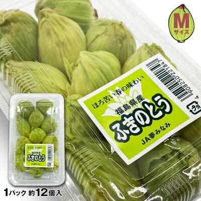 収穫から24時間以内に発送!ほろ苦い春の味わい「ふきのとう」Mサイズ200g(約24個)