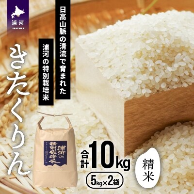 【令和5年産 新米発送!】浦河の特別栽培米「きたくりん」精米(5kg×2袋)[28-552]