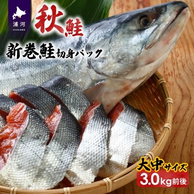 北海道浦河前浜産 特選 新巻鮭 大中サイズ 丸ごと切身3 0kg前後 B02 1030 お礼品詳細 ふるさと納税なら さとふる