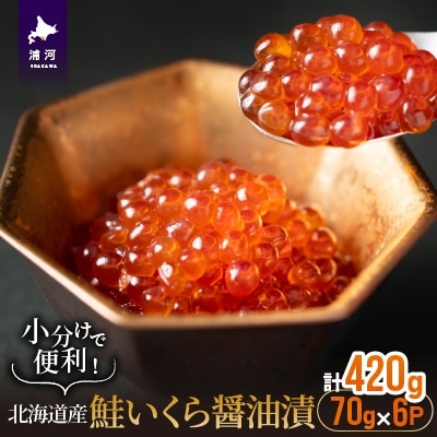 小分けで便利!鮭いくら醤油漬(70g×6)[02-1058]