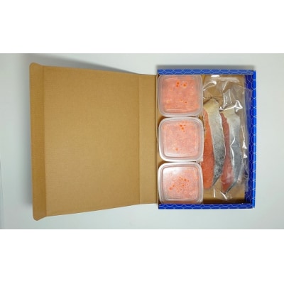 【秋鮭山漬切身付】北海道日高産 いくら醤油漬小分けパック(60g×3)[15-1135]