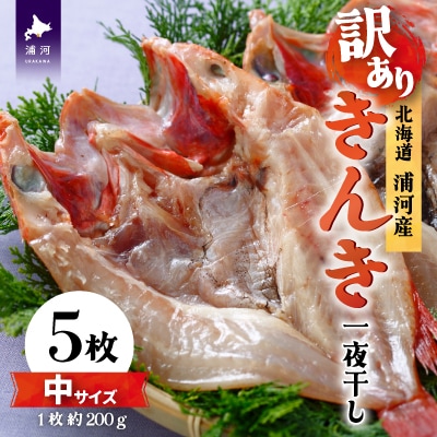 【訳アリ】浦河前浜産 きんき一夜干し(中サイズ)約200g×5枚[02-1327]