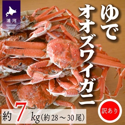 訳あり ゆでオオズワイガニ約7kg(約28～30尾入)[02-1412]