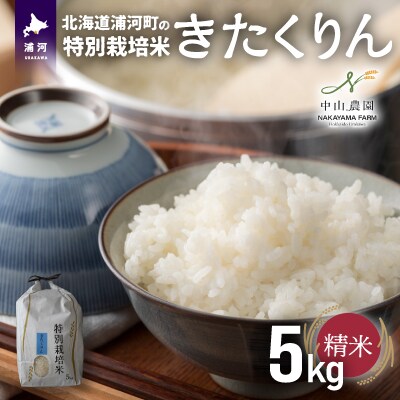 浦河の特別栽培米「きたくりん」精米(5kg×1袋)[37-1370]