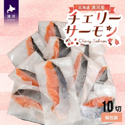 【訳アリ】北海道日高産 天然「チェリーサーモン」切身10切(個包装)[15-1469]