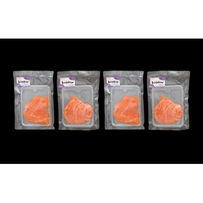 北海道浦河町産『トラウトサーモン』のスモークサーモン×4P[02-1509]