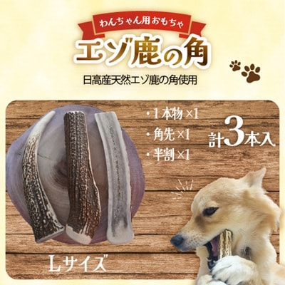 エゾ鹿の角　Lサイズよくばりセット(1本物・角先・半割)[54-1575]