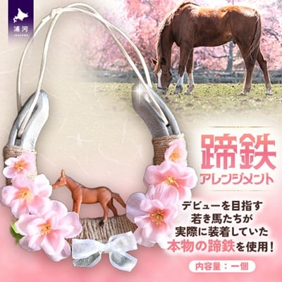 北海道浦河町産『蹄鉄アレンジメント』[50-1576]