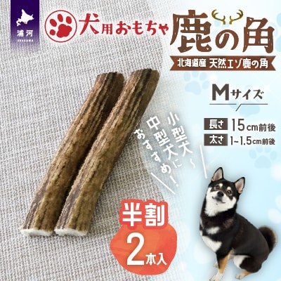 犬用「鹿の角(半割り)」Mサイズ×2本[53-1599]