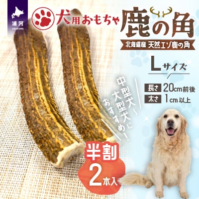 犬用「鹿の角(半割り)」Lサイズ×2本[53-1600]