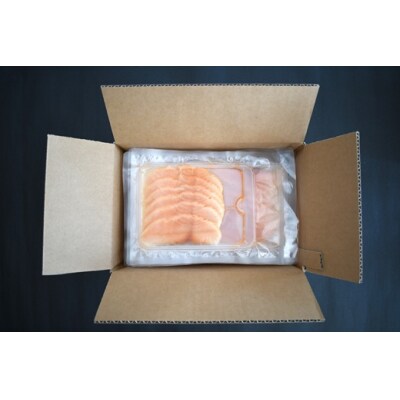 北海道日高産スモークサーモン(チェリーサーモン)(色付き訳あり)70g×11P[25-1631]