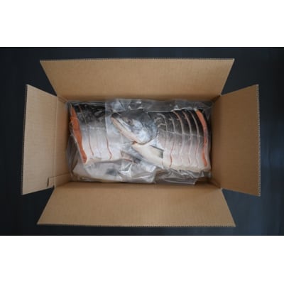 日高産 船上活〆時鮭(ときしらず)甘塩仕立て 約3.0kg～3.5kg(4分割)[01-1632]