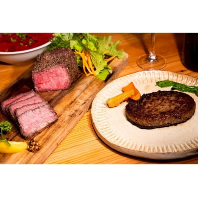 黒毛和牛100%使用ハンバーグ150g×6個と黒毛和牛のローストビーフ約200g×1個(AQ0005