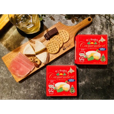 クルミのカッティングボード(Mサイズ)とカマンベールチーズ2箱(冷蔵)(0093)