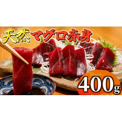 【品質保証】本まぐろの刺し身(赤身400g)【まぐろ　本マグロ　黒マグロ　冷凍】(AM0016)