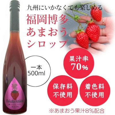 九州を飲む! 九州果実 シロップ あまおう 500ml 1本 【福田農場】