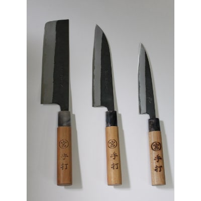 家庭用料理包丁(菜切包丁165ミリ・さつま包丁165ミリ・柳刃135ミリ  ※3本セット)