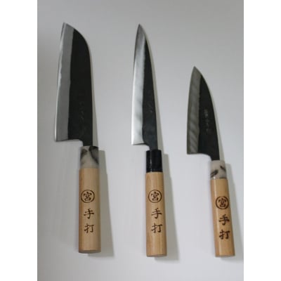 家庭用料理包丁(三徳包丁165ミリ・柳刃包丁165ミリ・舟行包丁120ミリ ※3本セット)