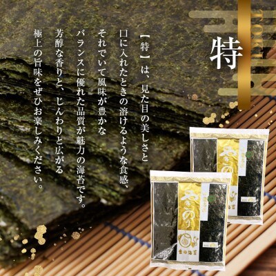 【毎月定期便】千葉県産 焼き海苔 【特】10帖(10枚×10袋)全3回