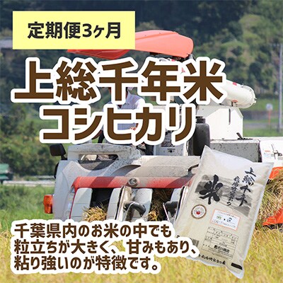 2023年1月発送開始『定期便』千葉・上総千年米コシヒカリ　5kg全3回