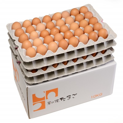 【毎月定期便】菜の花エッグ 赤玉 LM10kg(約150～164個) 全3回