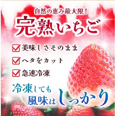 渡邉いちご園 【訳あり】完熟・急速冷凍いちご 2kg