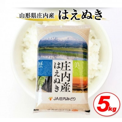 [新米受付]令和8年産【精米】はえぬき 5kg×1袋 白米 山形県庄内産