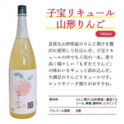 酒田の酒屋厳選　子宝リキュール 山形りんご　1800ml×1本