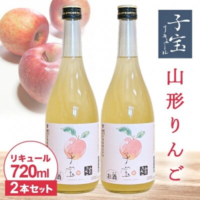 酒田の酒屋厳選　子宝リキュール 山形りんご　720ml×2本