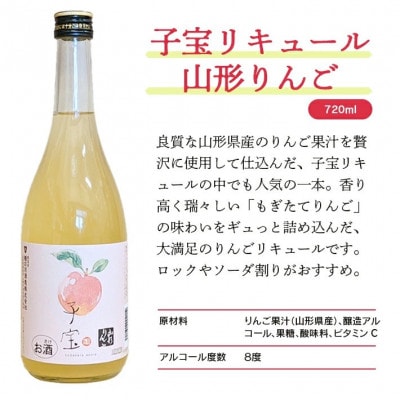 酒田の酒屋厳選　子宝リキュール 山形りんご　720ml×2本
