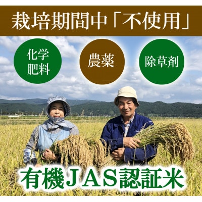 【有機JAS認証米】コシヒカリ 白米4.5kg 栽培期間中農薬不使用 令和7年産